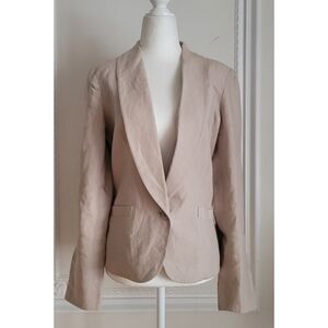 Agnes B Paris Cream Linen Blazer Like New